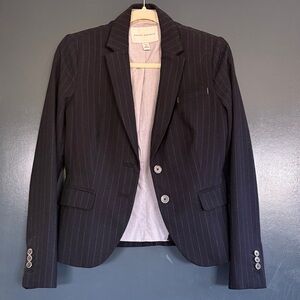 Banana Republic Navy Pinstripe Blazer